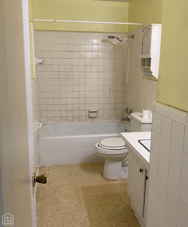 2104 Parkside Dr, Jonesboro, AR 72401 - bathroom with toilet, shower / bathing tub combination, and vanity