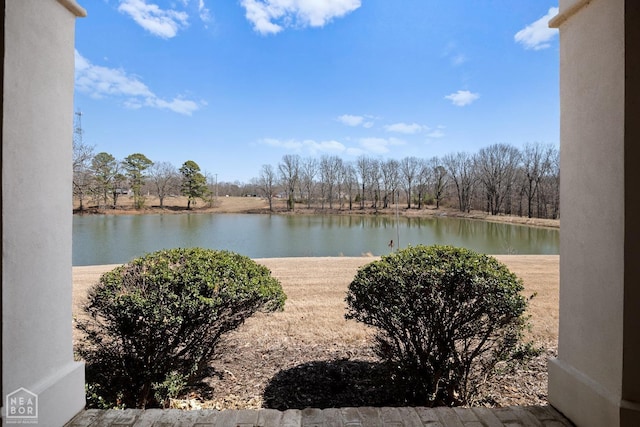 view of water feature