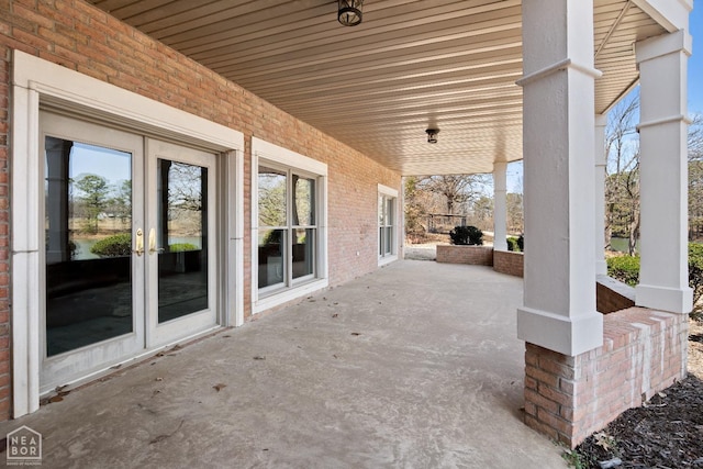 view of patio with french doors