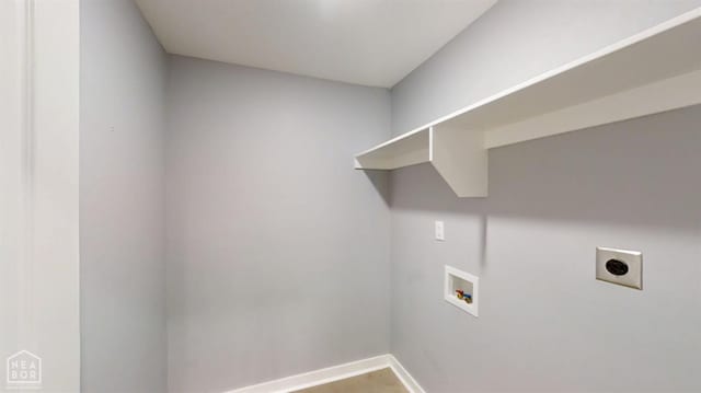 527 Annsley Ln, Manila, AR 72442 - laundry room with washer hookup, electric dryer hookup, and baseboards