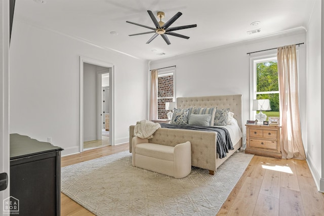 126 County Road 7459, Jonesboro, AR 72401 - bedroom featuring light wood finished floors and ceiling fan