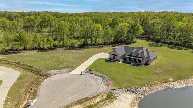 126 County Road 7459, Jonesboro, AR 72401 - view from above of property with a heavily wooded area and a large body of water
