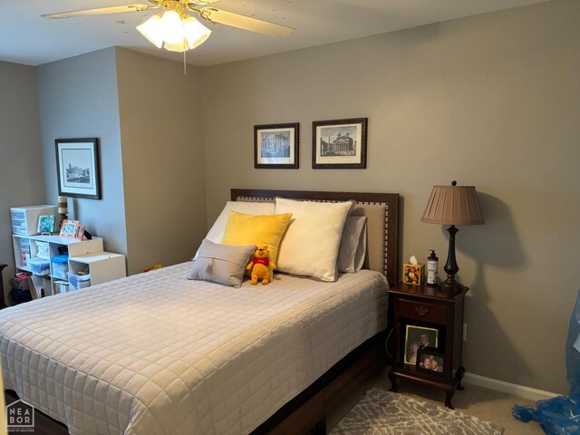 2208 Shafer Cir, Newport, AR 72112 - carpeted bedroom featuring baseboards and ceiling fan
