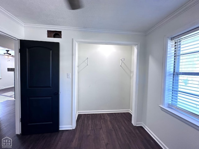 420 N 12th Ave, Piggott, AR 72454 - spare room featuring plenty of natural light, wood finished floors, crown molding, and a ceiling fan