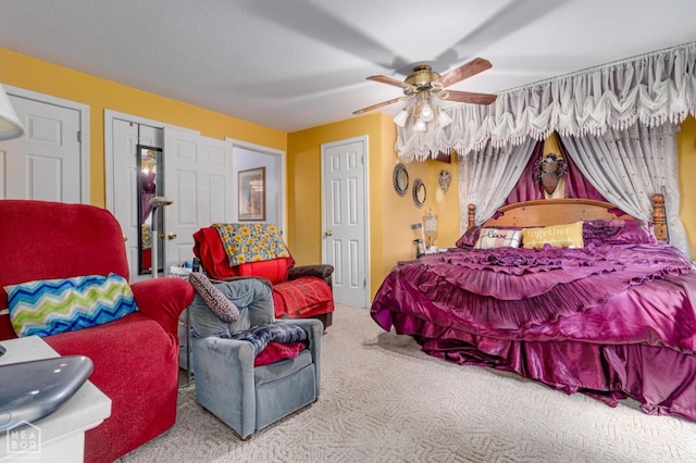 2300 Mount Carmel Rd, Paragould, AR 72450 - carpeted bedroom featuring ceiling fan