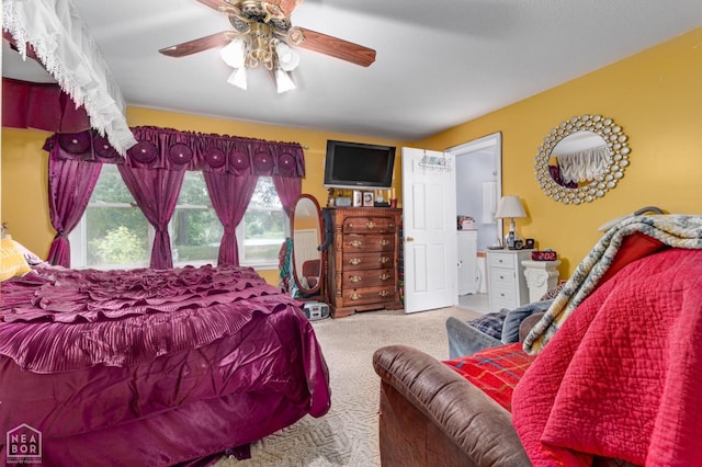 2300 Mount Carmel Rd, Paragould, AR 72450 - carpeted bedroom featuring a ceiling fan
