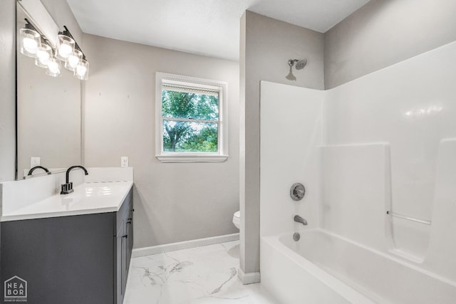 1615 Duncan Rd, Jonesboro, AR 72401 - full bathroom with marble finish floors, vanity, and bathtub / shower combination