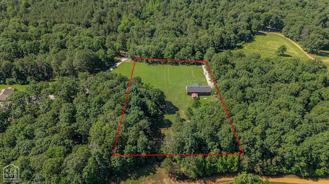 1766 Greene Road 326, Bono, AR 72416 - aerial view of property's location with a heavily wooded area and property parcel outlined