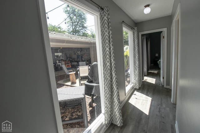 1705 Loberg Ln, Jonesboro, AR 72401 - doorway to outside with wood finished floors