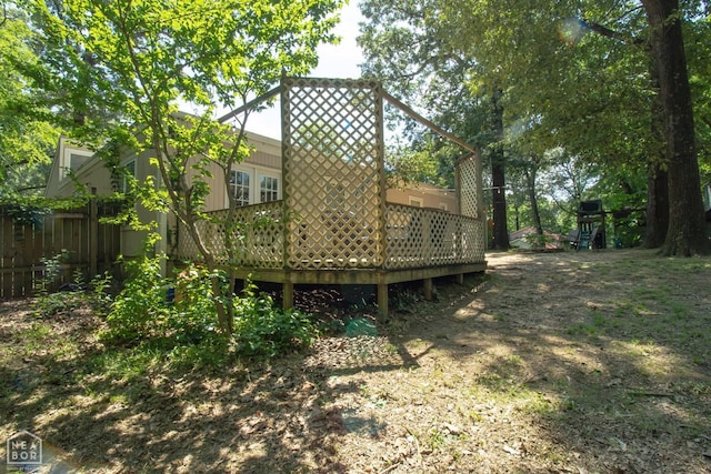 1705 Loberg Ln, Jonesboro, AR 72401 - view of yard featuring a deck