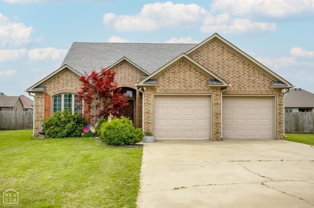103 Hollis Cv, Bono, AR 72416 - traditional-style home featuring a garage, driveway, brick siding, and roof with shingles
