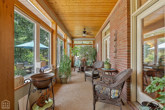 2304 Autumn Dr, Jonesboro, AR 72404 - sunroom / solarium with carpet and wood ceiling