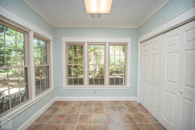 2205 Oak Hollow Ln, Jonesboro, AR 72401 - unfurnished sunroom with ornamental molding and baseboards