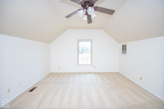 2205 Oak Hollow Ln, Jonesboro, AR 72401 - additional living space with carpet floors, a ceiling fan, and lofted ceiling