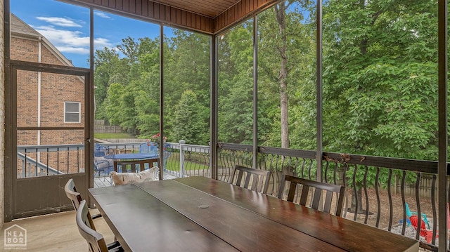 view of sunroom
