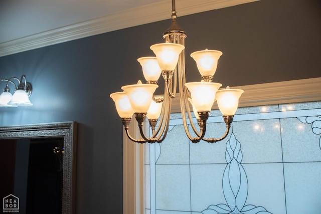 interior details with crown molding