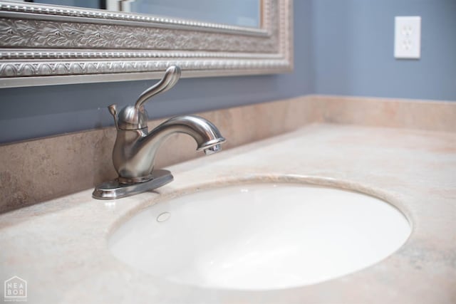 interior details with vanity