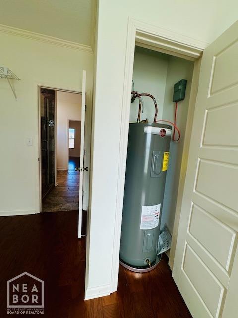 3803 Stone Ridge Dr, Paragould, AR 72450 - utility room featuring electric water heater