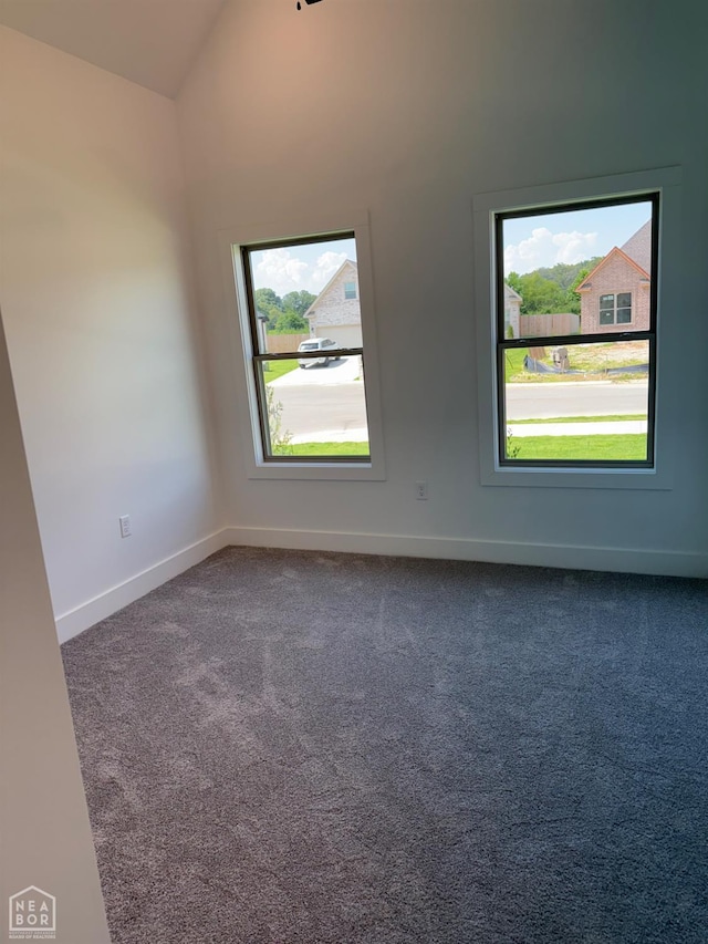 3101 Bear Creek Cv, Jonesboro, AR 72404 - unfurnished room featuring dark colored carpet and lofted ceiling