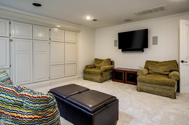 1203 Dove Rd, Jonesboro, AR 72401 - carpeted living room with ornamental molding and recessed lighting