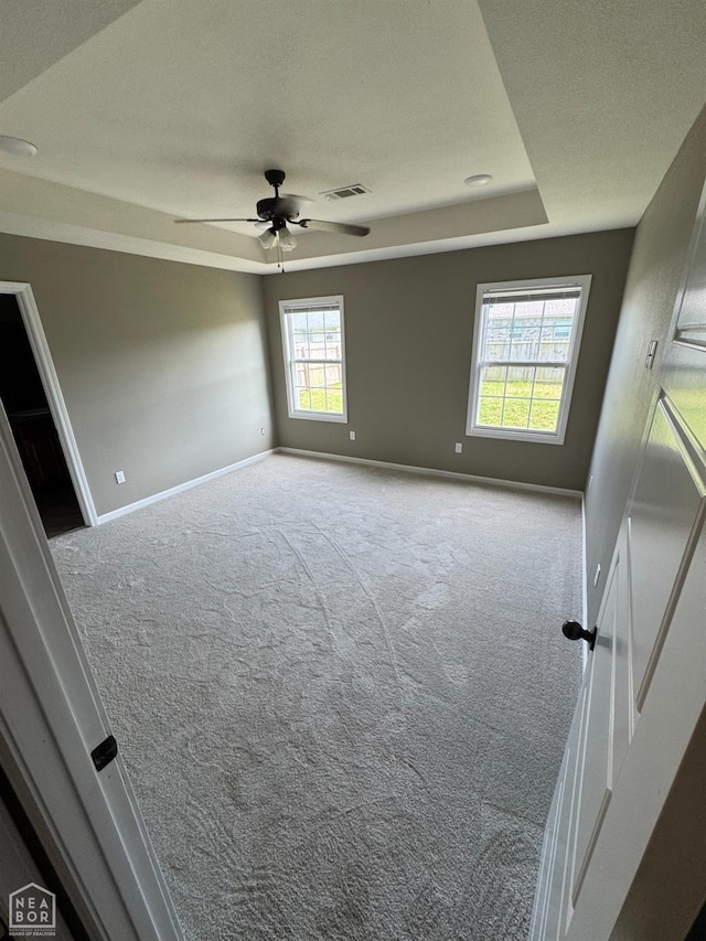 206 Gavin Dr, Paragould, AR 72450 - carpeted spare room with ceiling fan and a raised ceiling