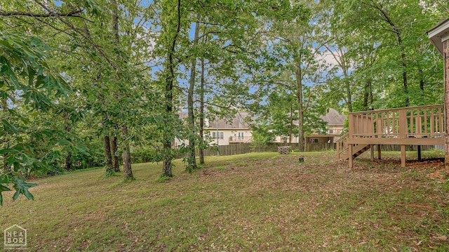 4604 Stillwater, Jonesboro, AR 72404 - view of yard with a deck and stairway