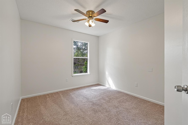 4604 Stillwater, Jonesboro, AR 72404 - carpeted spare room with a textured ceiling, ceiling fan, and baseboards