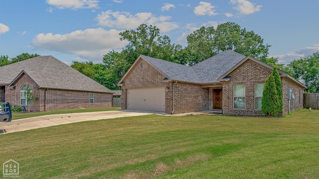 4317 Cypress Pointe Ln, Jonesboro, AR 72405 - view of front of home with brick siding, driveway, a garage, and roof with shingles