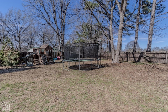 106 Winston Pl, Paragould, AR 72450 - view of yard featuring a trampoline and a playground