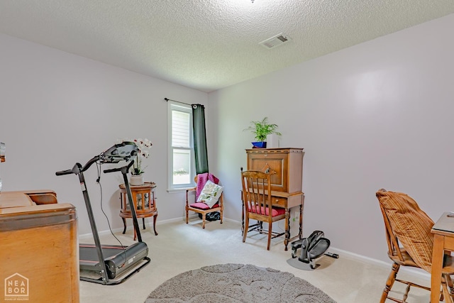 1207 Hunters Run Cv, Jonesboro, AR 72401 - home office featuring light colored carpet, a textured ceiling, and baseboards