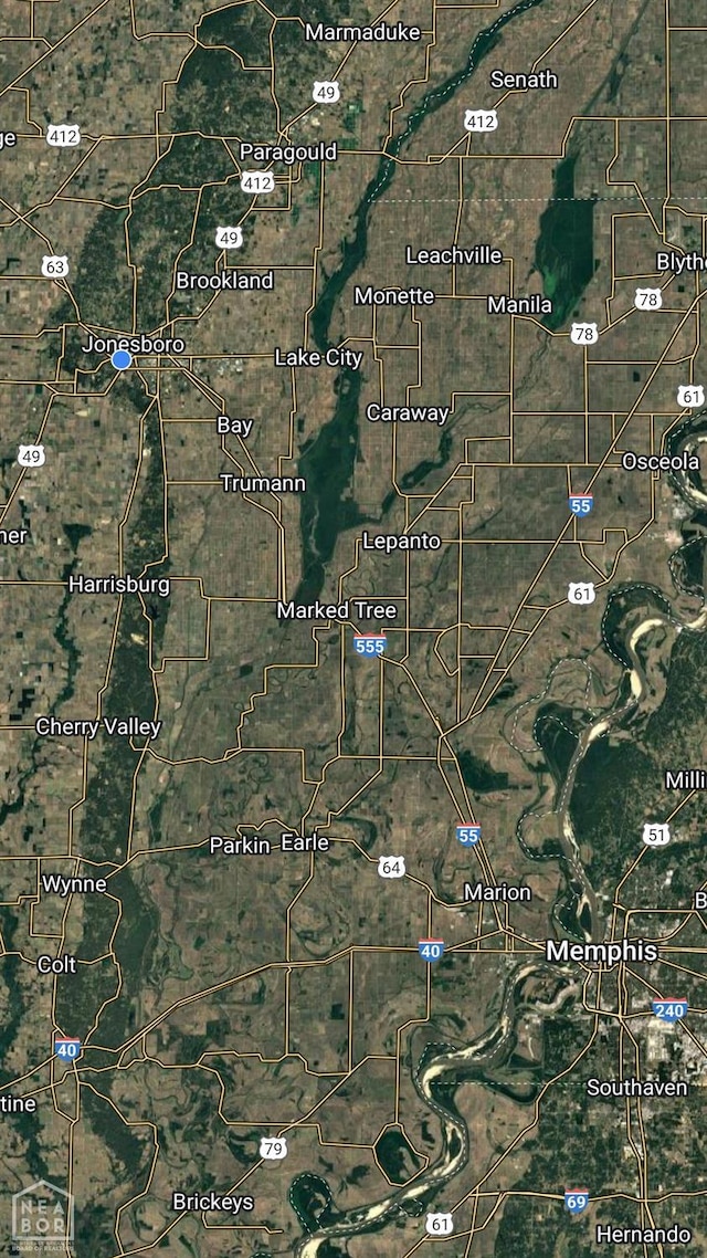 1207 Hunters Run Cv, Jonesboro, AR 72401 - map of property location