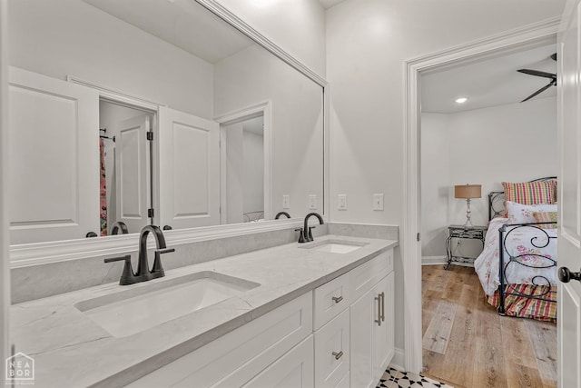 107 Hidden Creek St, Brookland, AR 72417 - full bath with double vanity and baseboards