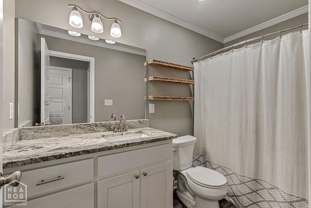 2100 N 29th St, Paragould, AR 72450 - full bathroom featuring toilet, ornamental molding, and vanity