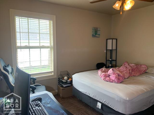 4709 Summit Ridge Dr, Jonesboro, AR 72404 - bedroom with multiple windows, baseboards, and a ceiling fan