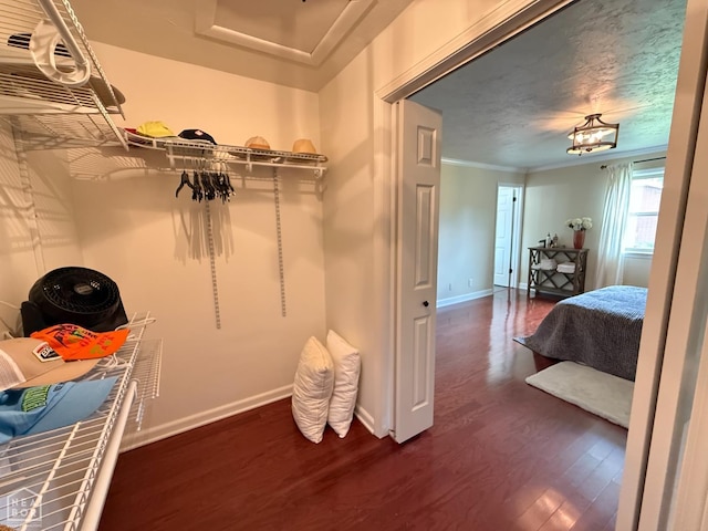 1354 Wiley Dr, Piggott, AR 72454 - walk in closet with dark wood-type flooring