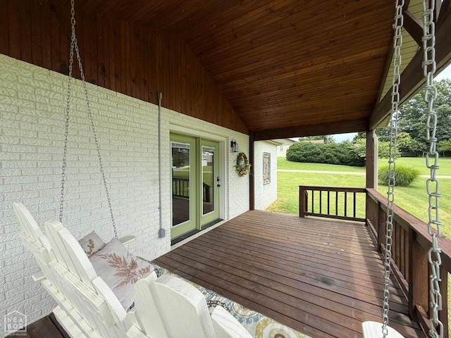 1354 Wiley Dr, Piggott, AR 72454 - deck featuring a yard and french doors