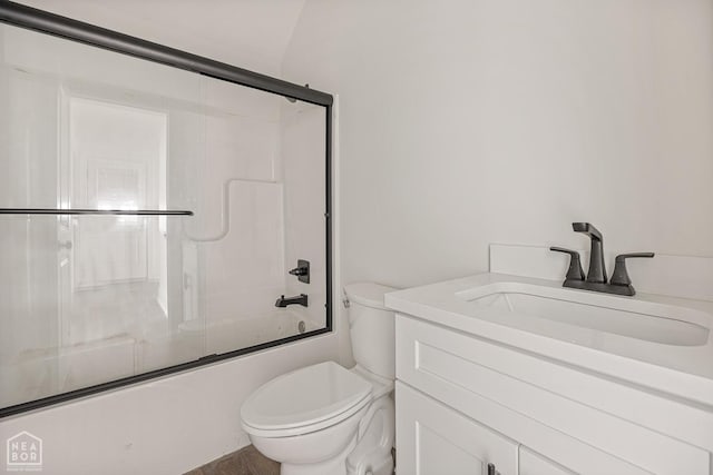 3428 Hudson Dr, Jonesboro, AR 72405 - bathroom featuring toilet, enclosed tub / shower combo, and vanity