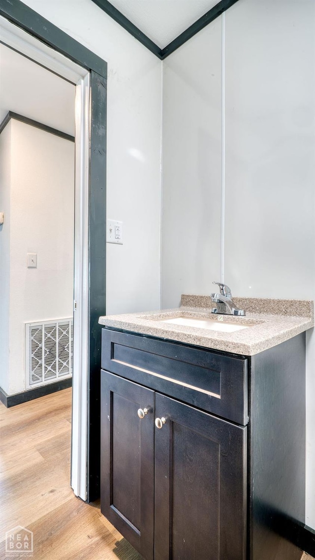 1205 Sims Ave, Jonesboro, AR 72401 - bathroom featuring wood finished floors and vanity