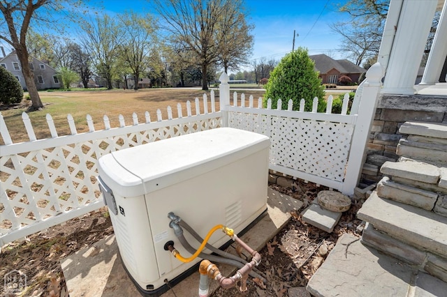 details with a power unit and fence