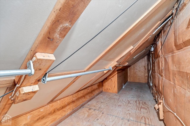 view of attic