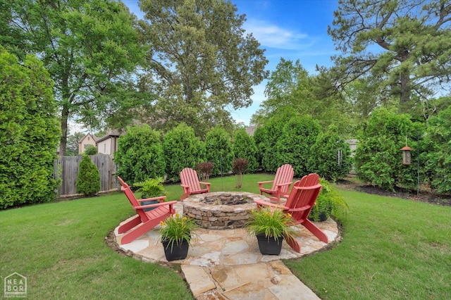 4260 Weldon Cv, Jonesboro, AR 72404 - view of yard with a fire pit and a patio area