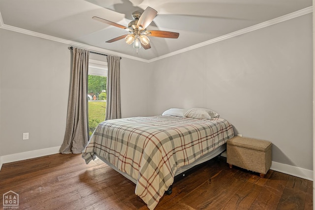 803 Fairway Dr, Jonesboro, AR 72401 - bedroom featuring crown molding, baseboards, and wood-type flooring