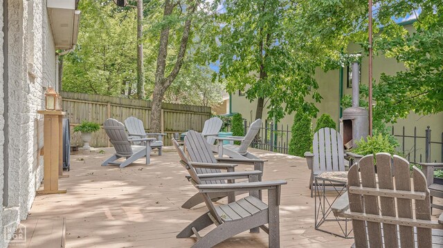 803 Fairway Dr, Jonesboro, AR 72401 - view of patio with a deck and fence