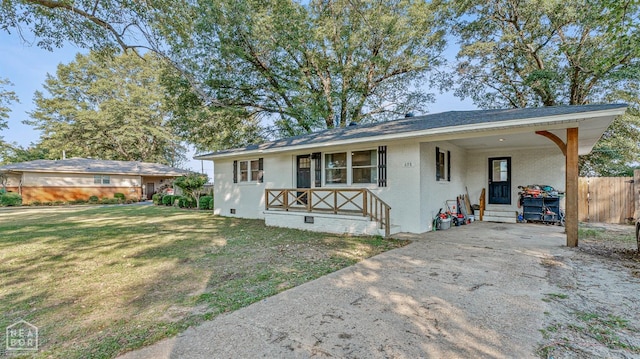 608 Finch Ave, Monette, AR 72447 - view of front of property featuring an attached carport and concrete driveway