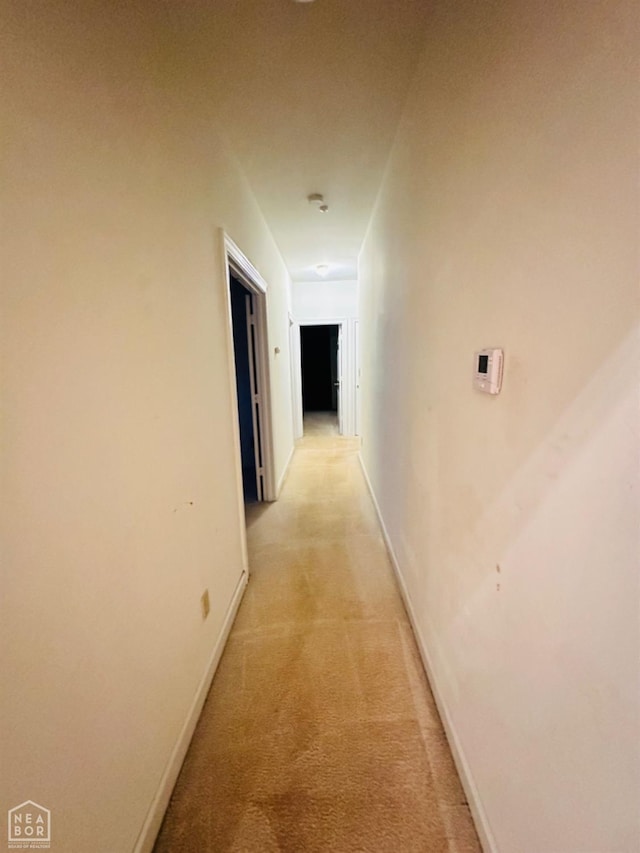 2208 John Cir, Newport, AR 72112 - hallway with light colored carpet and baseboards
