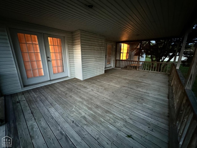 2208 John Cir, Newport, AR 72112 - wooden deck featuring french doors
