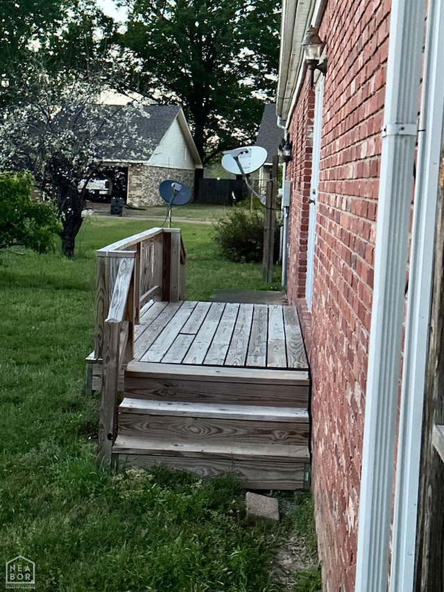 2208 John Cir, Newport, AR 72112 - deck with a yard
