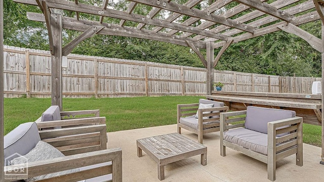 4328 Lynx Ln, Jonesboro, AR 72405 - fenced backyard with a pergola and a patio