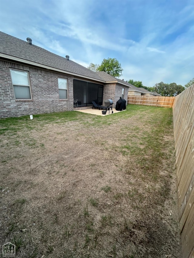 view of yard with a patio