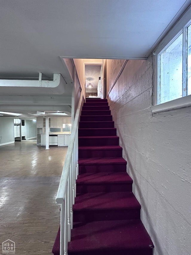 582 N 4th Ave, Piggott, AR 72454 - stairs with wood finished floors
